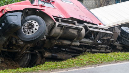 New Castle Co, DE - Critical Injuries in Rollover Truck Crash on West Basin Rd